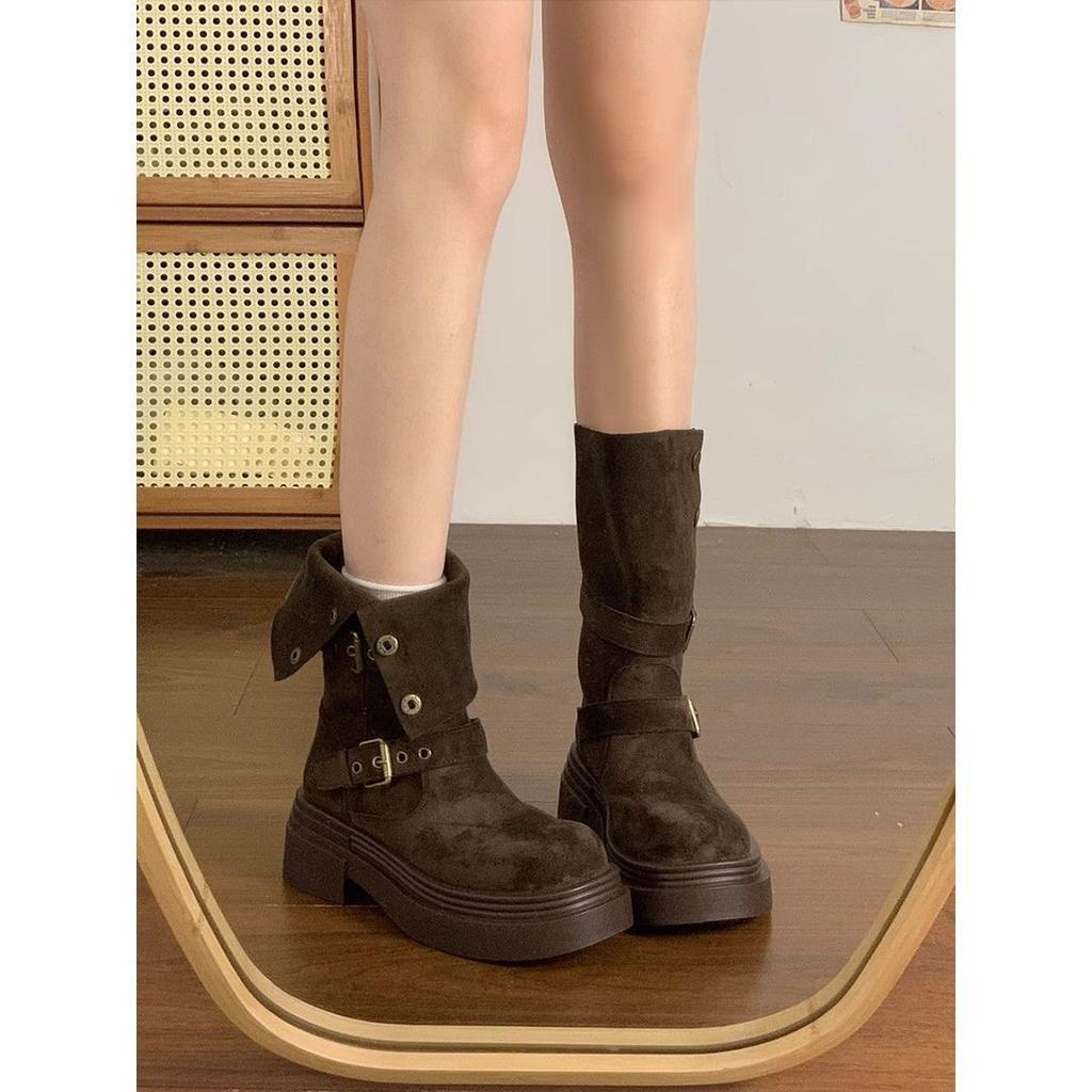 Retro British Style Platform Martin Boots Women's Fashion Small Sweet Cool Short Boots Children's Autumn and Winter New