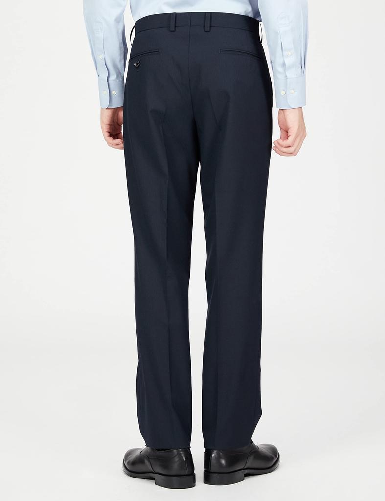 Takakyu Washable Stretch Shiny Wool Blend Regular Fit A4 Size Men's Two-Button Suit, Navy, 110013343701223,