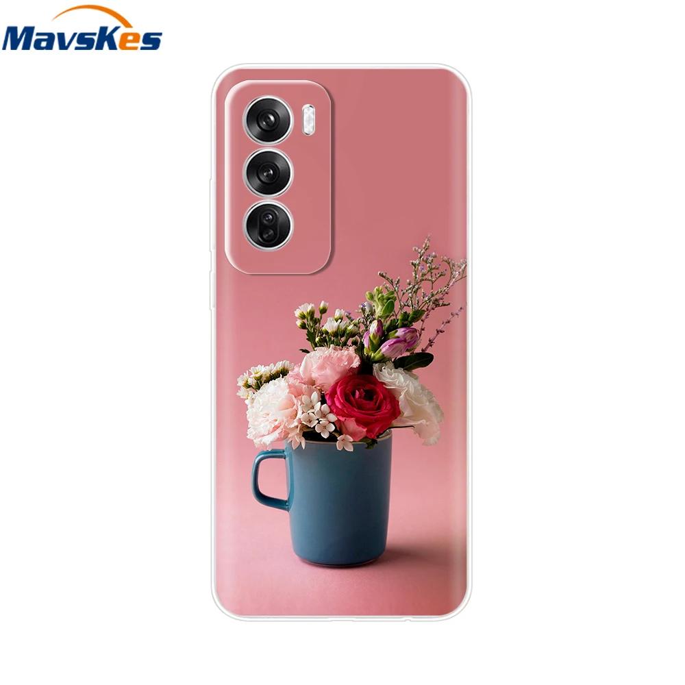 Чехол для OPPO Reno 12 5G Прозрачная накладка для OPPO Reno12 Pro 5G Reno12 Роскошные Мраморные Мягкие Силиконовые TPU Чехлы для Телефона Funda Capas