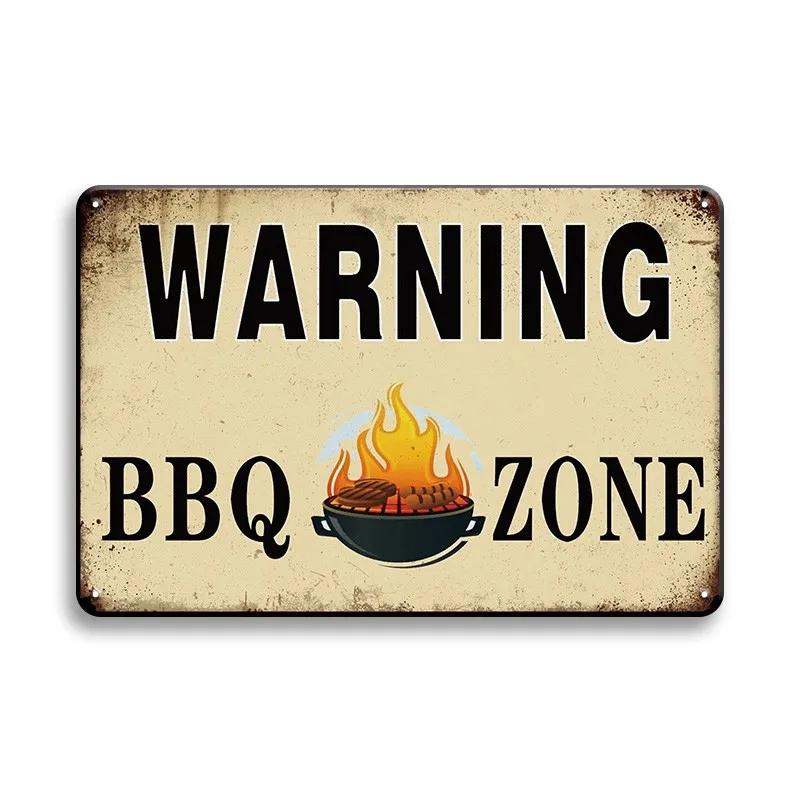 Hot Dog Fresh Hamburgers Metal Signs BBQ Vintage Posters Home Kitchen Wall Decor Iron Plate Painting Fast Food Shop Plaques