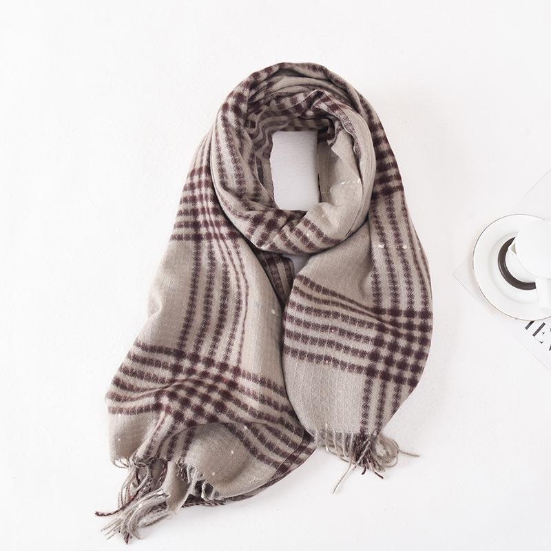 Retro Plaid Scarf for Men Winter Warm and Cold Proof Long Birthday Gift for Boys High End Trendy Scarf for Women