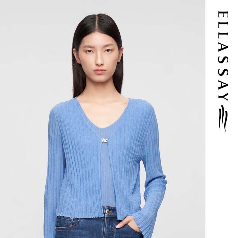 ELLASSAY Вязаный свитер с имитацией двойки для женщин