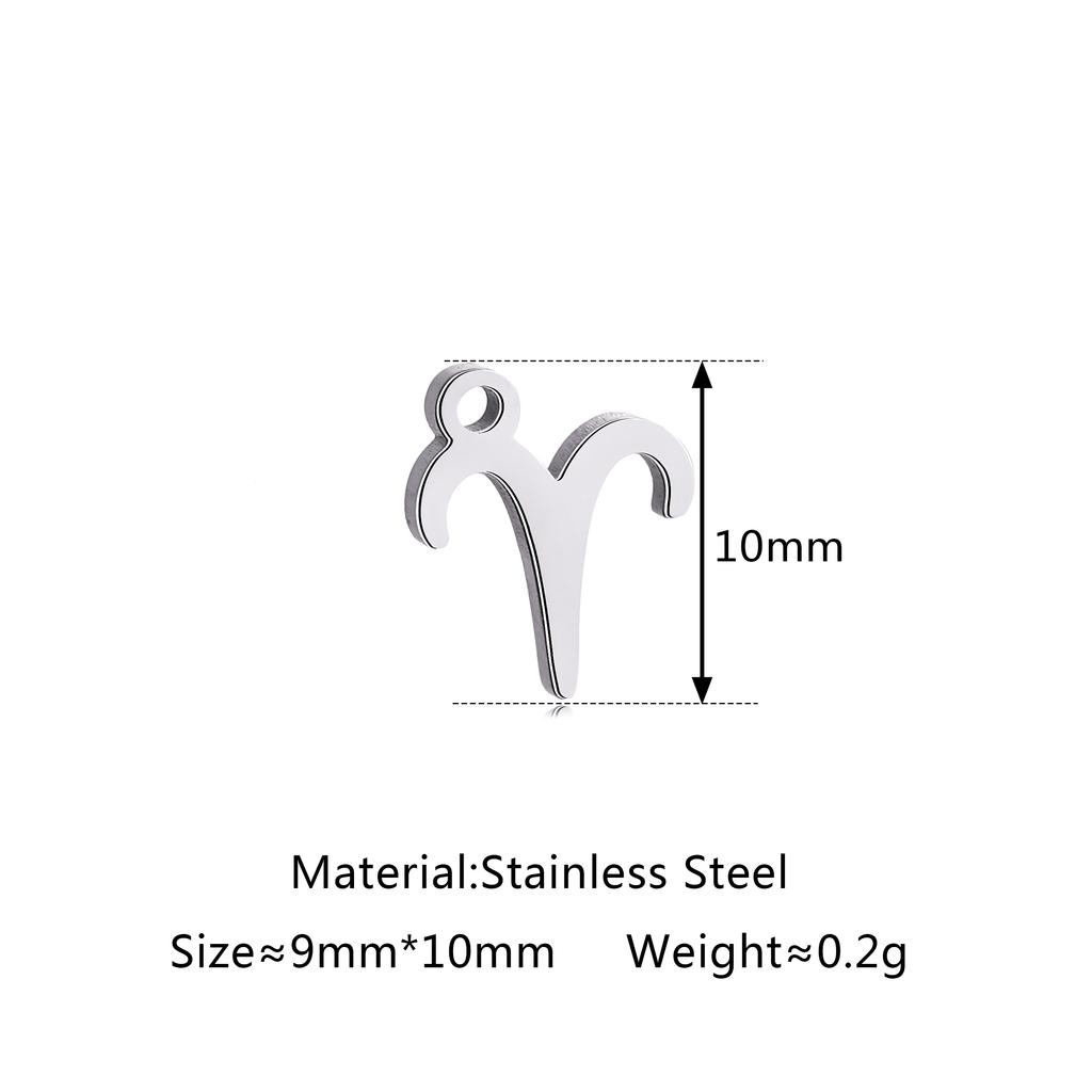 5 шт./лот Шармы со знаком зодиака из нержавеющей стали Мини-подвески со созвездиями Для DIY Рукоделия Ожерелья Браслеты Изготовление ювелирных изделий