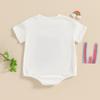 Baby Summer Romper Highland Cow Embroidery Short Sleeve Newborn Jumpsuit for Toddler Boy Girls Cute Clothes