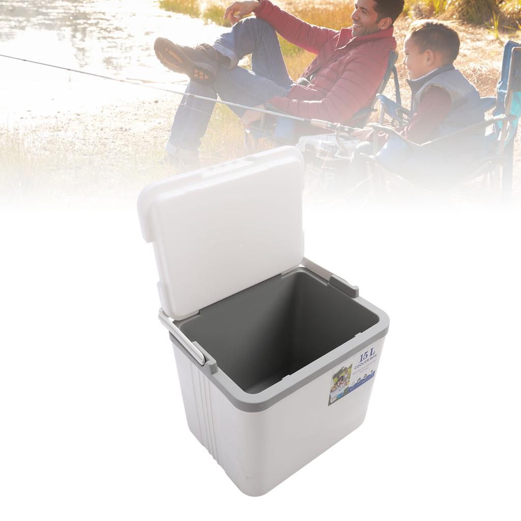 15L Insulated Portable Cooler Professional Lasting Cooling Insulation Hard Cooler Box for Outdoor Picnic Fishing Commercial Stall