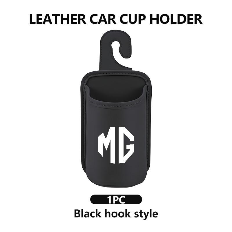 Car Leather Cup Holder Hang Drink Storage Box Accessories For MG GT 3 5 6 7 GS Pilot HS ZS ZX UU444