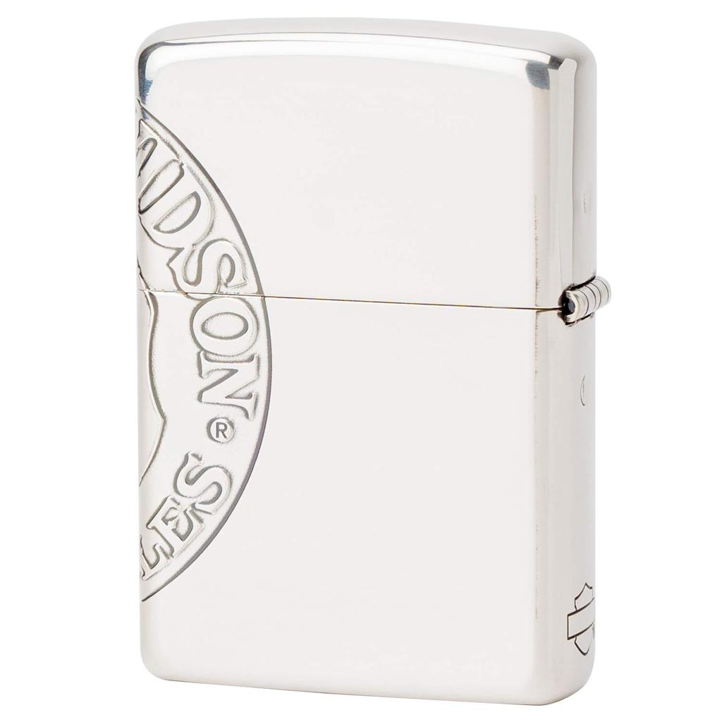 Зажигалка ZIPPO Серебряная Японская Лимитированная Модель 3 Стороны Непрерывная Гравировка Высота x Ширина x Толщина Harley-Davidson HDP-36 5.5см 3.8см 1.3см
