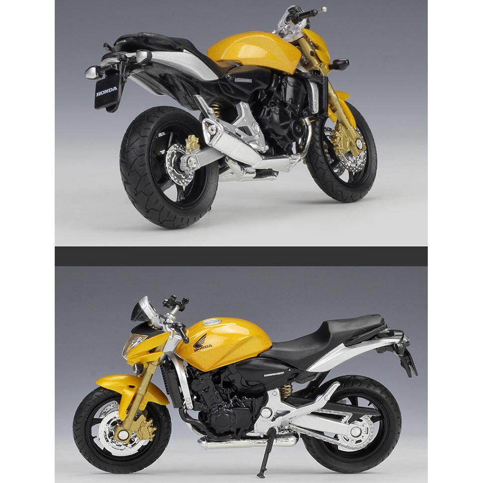 Масштаб 1/18 Welly HONDA Hornet, модель мотоцикла из сплава, литье под давлением, металлические игрушечные транспортные средства, модель мотоцикла, коллекция высокой имитации, детские подарки