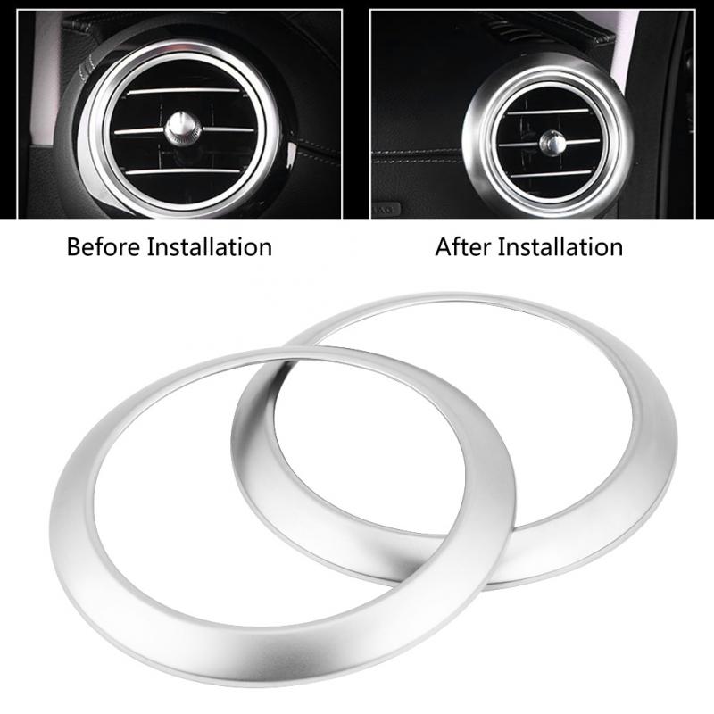 2 шт., боковая крышка кондиционера, серебристая хромированная накладка для Mercedes Benz E Class W213 2016 2017