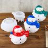 3D Форма для силиконовой свечи «Снеговик» DIY с крышкой Рождественское украшение Гипсовые формы Бетонная смола Коробка для хранения Изготовление поделок Домашний декор