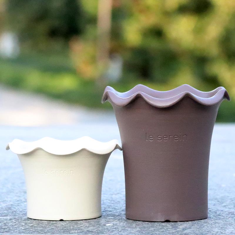 Lusu Er Creative Plastic Flower Pot for Vegetables & Succulents - Thickened Balcony Bonsai Planter