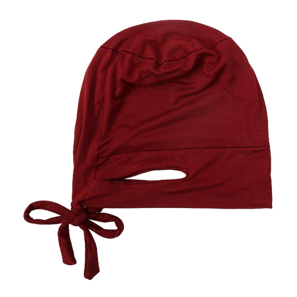 Women's Hijabs Undercap with Ear Hole Elastic Tie Hijab Islamic Under Scarf Women Hijab Girls