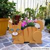 Independent Station Cross-border Garden Art Craft Ornaments: Dog & Cat Flower Pot and Planter