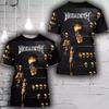 Мужская футболка Рок-группа Megadeth 3D Печать Футболка Топ Женский Спортивный Большой размер Топы Футболки Летняя Футболка Череп Одежда Годовщина