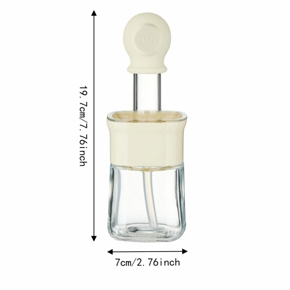230ml Oil Bottle Silicone Basting Brush Oil Pot Dust-proof 2 in 1 Oil Dispenser Brush  Kitchen