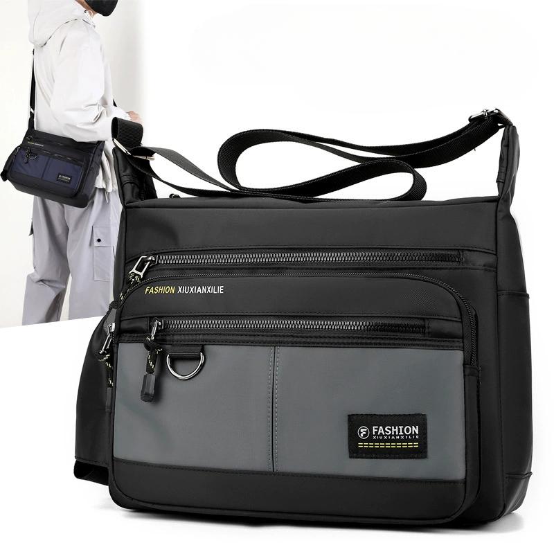 2025 New Men's Bag Large Capacity Casual Crossbody Bag Waterproof Shoulder Bag Business Oxford Cloth Versatile Travel Bag for Men