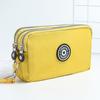 Fashion Portable Women Makeup Bag Coin Purse Three Zipped  Wallet Big Capacity Phone Pouch