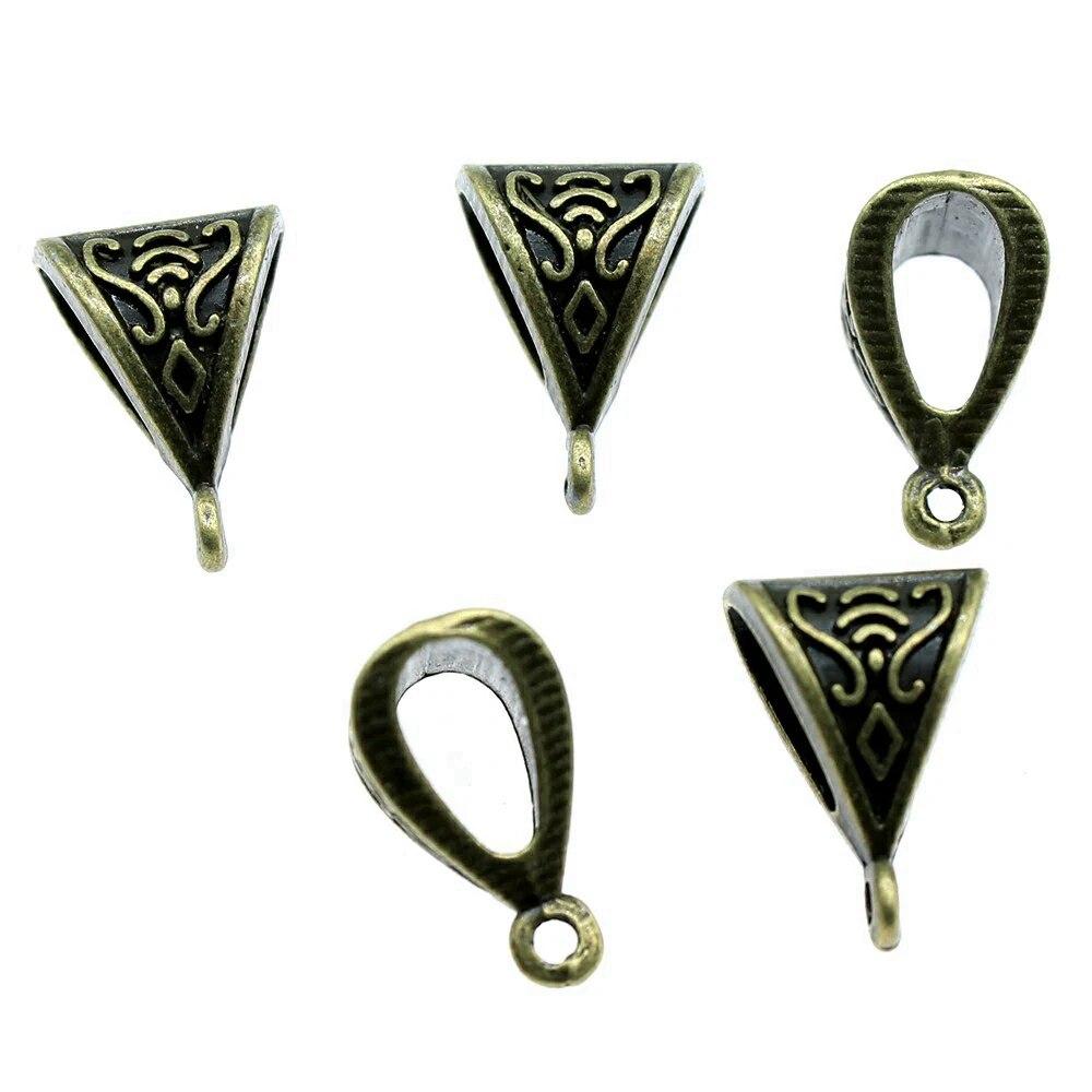 Декоративные металлические подвесные компоненты для головы с античной отделкой и бусинами для изготовления ювелирных изделий