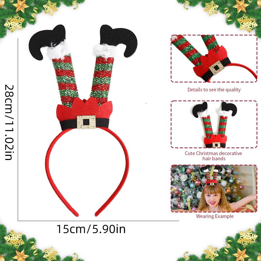 Cute Cartoon Christmas Headwear Photo Props Xmas Hat Bands Christmas Headband  Christmas Decor
