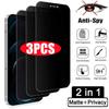 Matte Privacy Screen Protector for IPhone 15 14 11 12 13 Pro Max Mini 6 8 7 Plus Anti-Spy Tempered Glass for IPhone XS MAX XR X SE