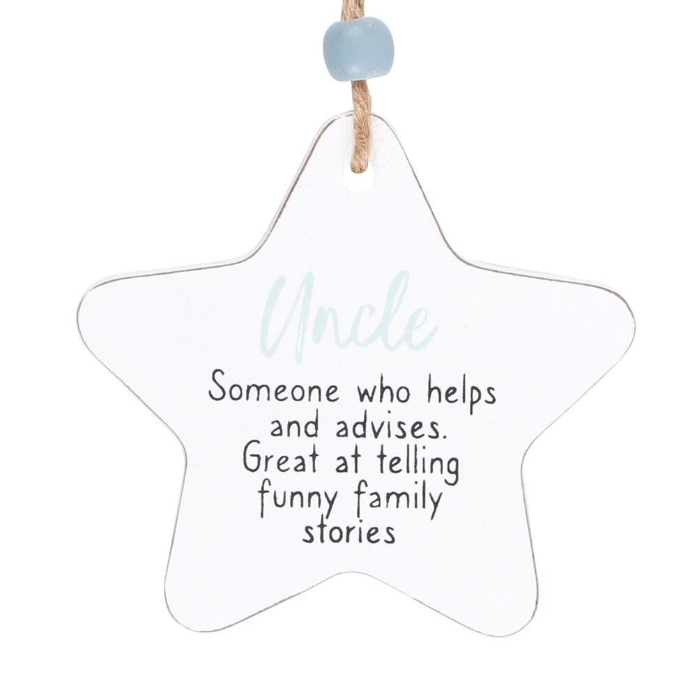 Something Different Uncle Star Hanging Sentiment Sign