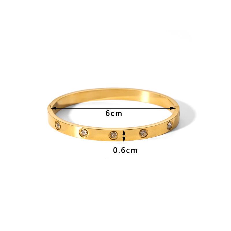 Новые браслеты из кубического циркония 18 карат из нержавеющей стали, не выцветающие ювелирные изделия для женщин, подарок