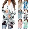 Women's Independence Day Print Long Sleeve Front Cardigan Printed Top Lightweight Jacket