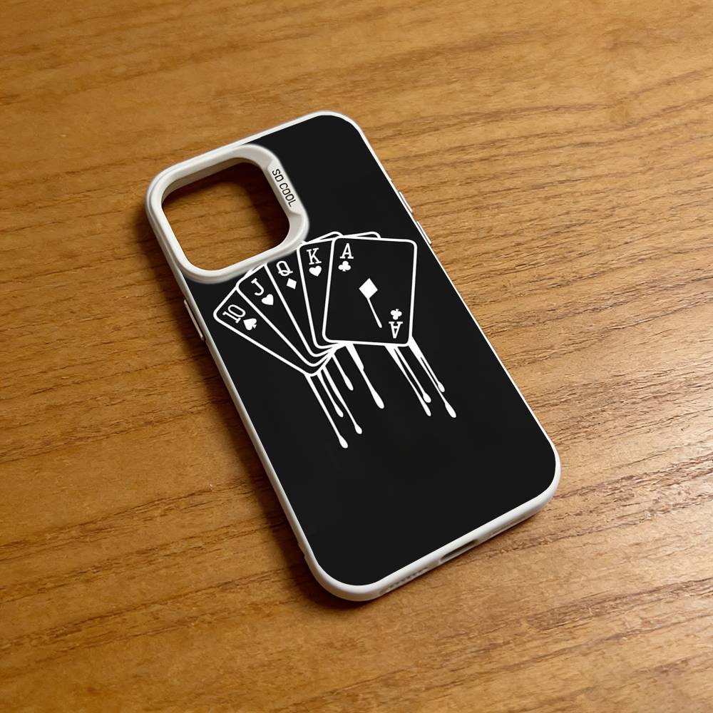 Casino Poker Card Phone Case for iPhone 17 16 15 14 13 12 11 Pro Plus Max Air Mini X XS Soft Silicone Cover