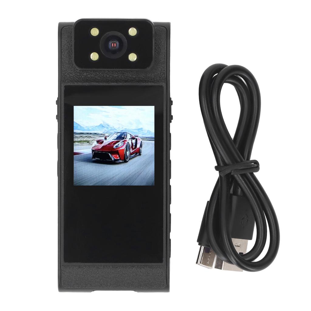 4K WiFi Body Mounted Camera Back Clip 180 Deg Rotating Lens Loop Recording 1400mAh Battery Pocket