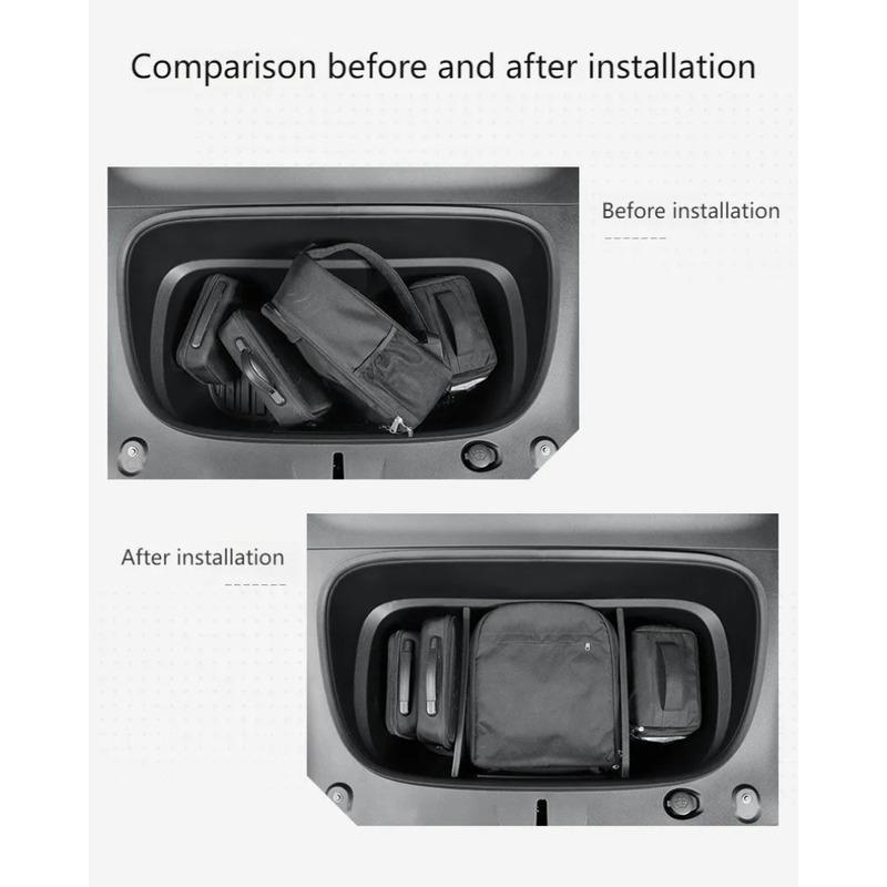 For Tesla Model Y Juniper Front Trunk Cover Roller Curtain Trunk Partition Organizer Divider Baffle Cargo Cover Protector Board
