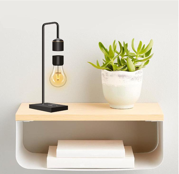Modern Simplistic Magnetic Levitating Lamp Wireless Charger Night Light Warm Decorative Bulb Floating Smart Home LED Lights