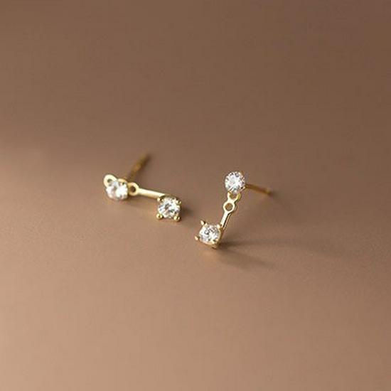 Серьги с жемчугом Gold Beans S925 Silver - роскошный нишевый дизайн для женщин, новые модные аксессуары 2024 года.