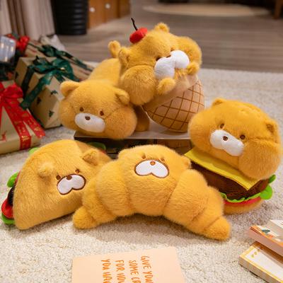 Милая кукла-ленивец через границу, кукла-круассан, тако, бургер, плюшевая игрушка, подушка для сна, тряпичная кукла
