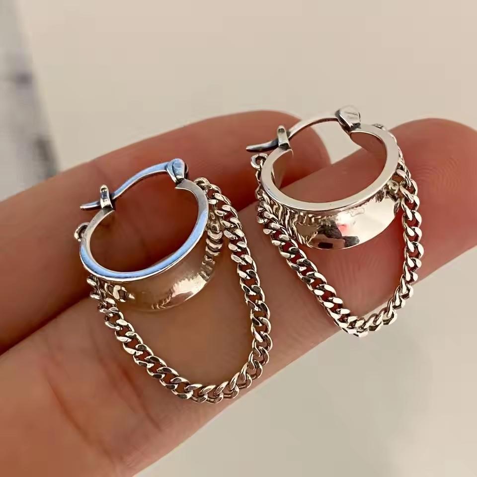 925 Silver CZ Star Moon Asymmetric Hoop Earrings for Women Girls Gold Silver Color Party Jewelry Gifts