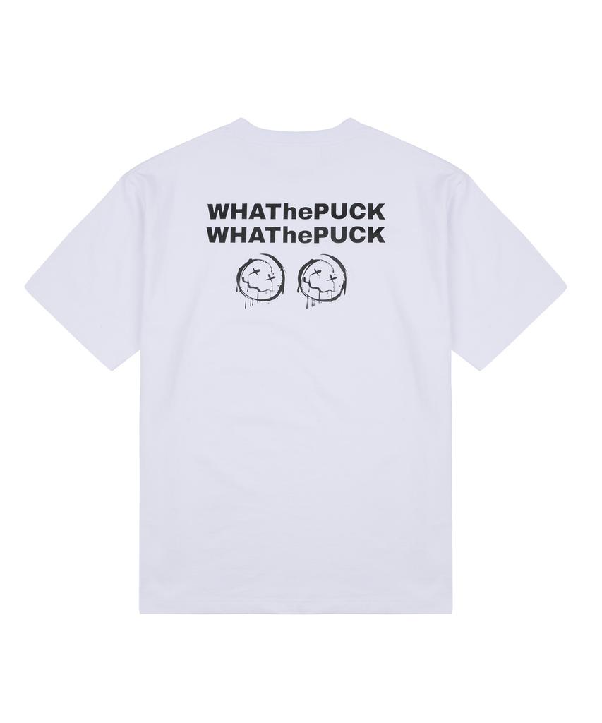 WHATHEPUCK W Логотип Улыбка X 2 Футболка Белая