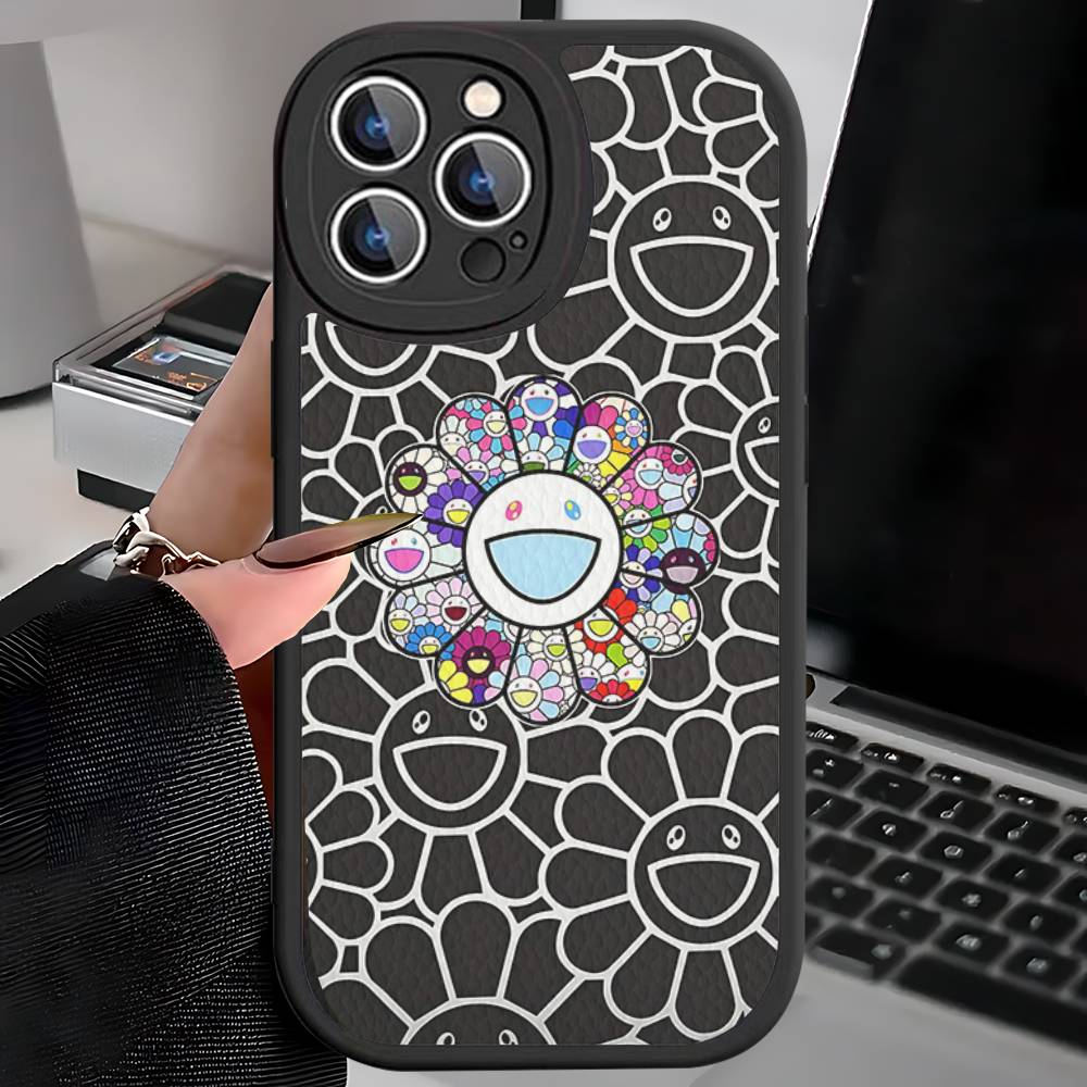 Арт Чехол для телефона Такаси М-Мураками для iPhone 16 15 14 13 12 11 Pro Max Plus Ударопрочный кожаный чехол