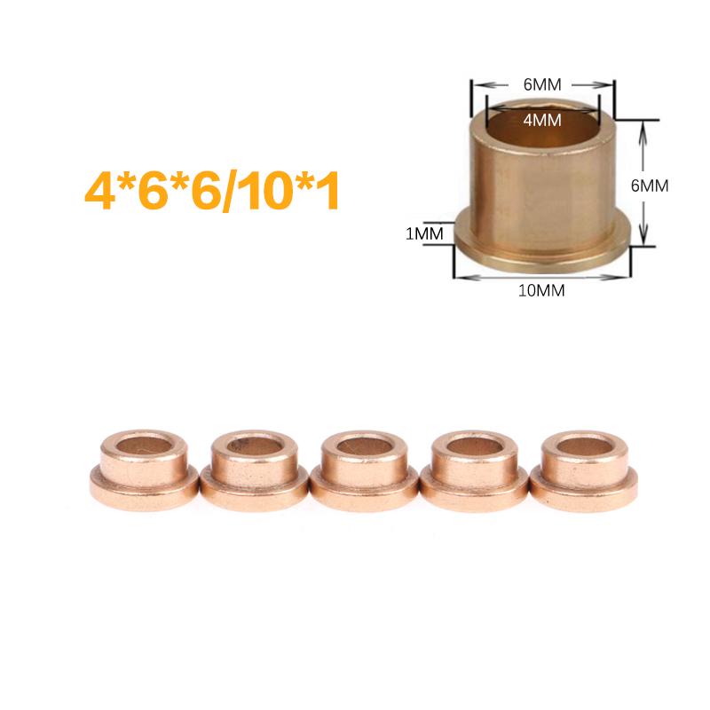 5 шт. Фланцевый самосмазывающийся подшипник порошковая металлургия масло медная втулка направляющая втулка со ступенчатым фланцевым оборудованием
