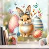 Cartoon Easter Egg Bunny, Living Room Glass Door And Window Sticker