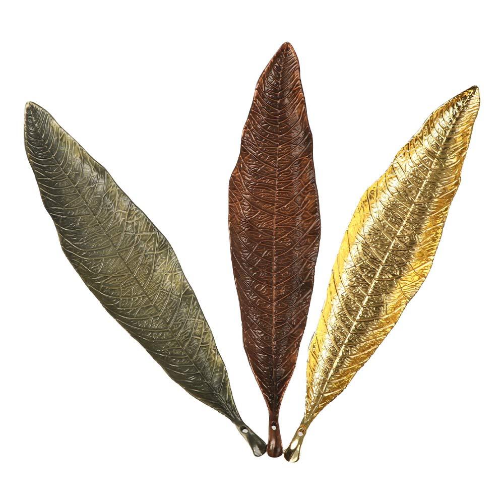 Retro Handmade Leaf Incense Tray Antique Leaf Design Incense Holder Zinc Alloy Vertical Incense Rack Gift