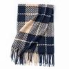 New Korean Style Sweet and Warm Faux Cashmere Scarf Checkered Student Couple Winter Thickened Warm Scarf