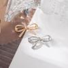 Balletcore Bowknot Brooch Korean Style Anti-Exposure Brooch Temperament Hollow Metal Brooch  Women