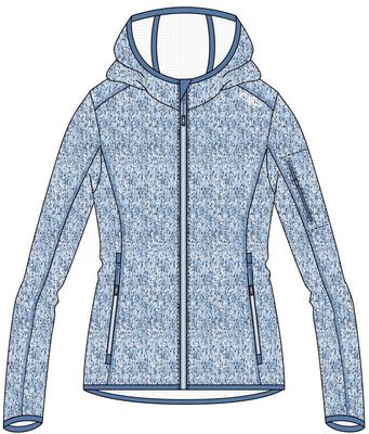 Куртка CMP Woman Fix Hood Jacket (30H5856) sky/bianco