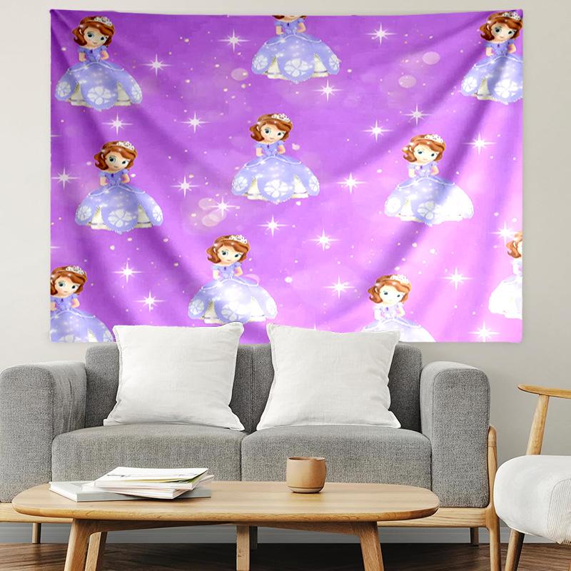 Sofia the First Print Tapestry, Lightweight Wall Hanging, for Bedroom, Dorm, Living Room, Home Art Decor, Birthday Christmas Gift