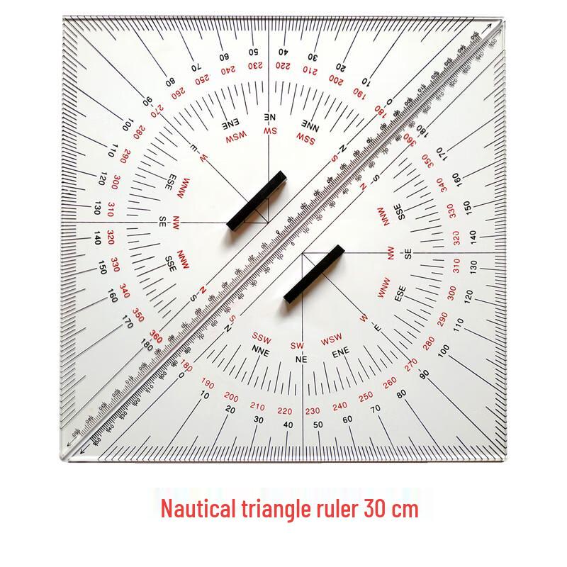 30cm Marine Navigation Set Square Rulers with Handle
