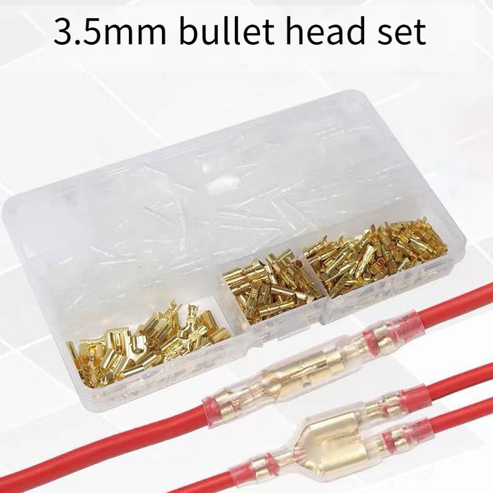 120pcs 3.5mm Crimp Terminal Connectors Electrical Wire Connector For Car Electrical Wire Connector Cold Press Crimp Terminal