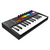 OYAYO MIDI Keyboard with Velocity 8 Backlit Drum 8 OLED and MIDI Support with DAW Music Production Software 25-Key Sensitivity, Pads, Knobs, Display,
