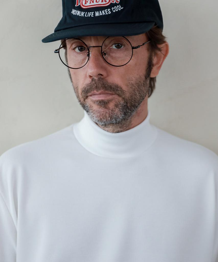 ESN Ribbed Half Turtleneck Knit T-Shirt White
