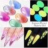 Mtssii 1Pcs 7ML Luminous Thermal Cat Magnetic Gel Pink Temperature Color-Changing Gel Nail Polish Glow In Dark Nail Art Gel Varnish Manicure
