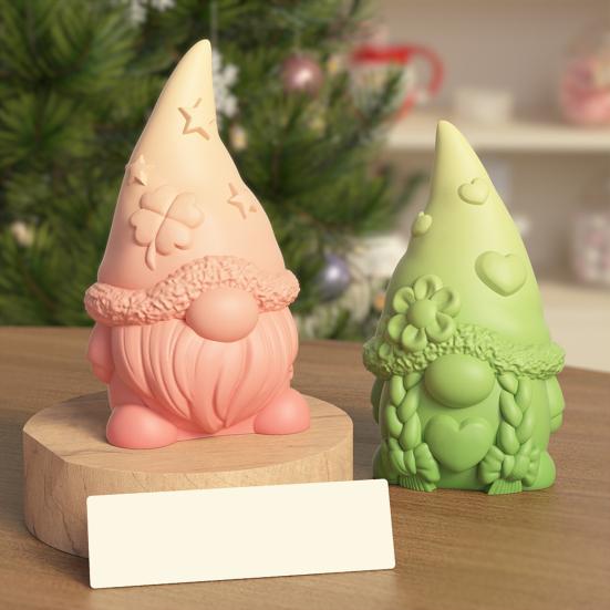 Пасхальная силиконовая форма Пасхальная форма для гномов Форма из пищевого силикона с антипригарным покрытием Легкоочищаемые формы из смолы с блестками Фигурки гномов Пасхальный подарок