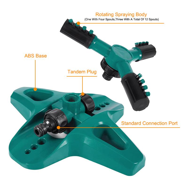 Автоматический вращающийся на 360 градусов садовый газонный дождеватель, система струйных дождевателей для двора, садовый поливочный ирригатор ZPG ADM